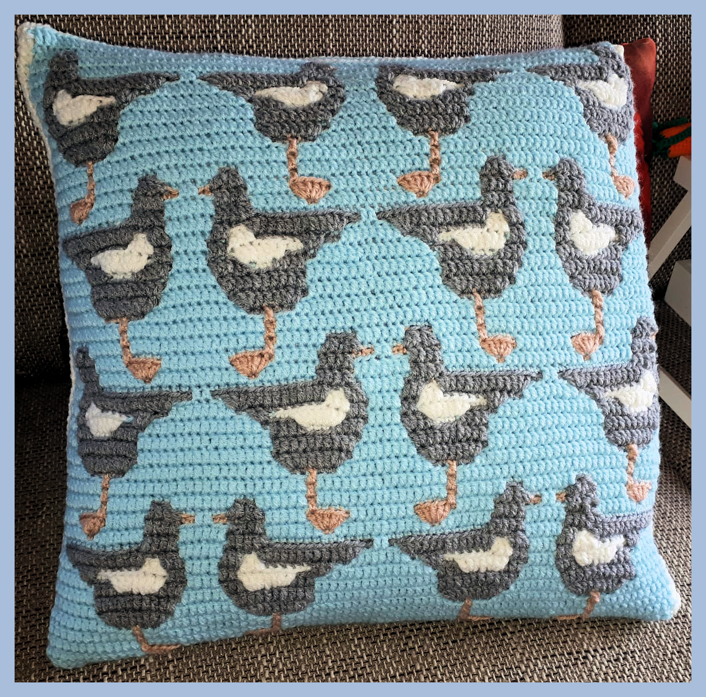 Baby mosaic seagull pattern