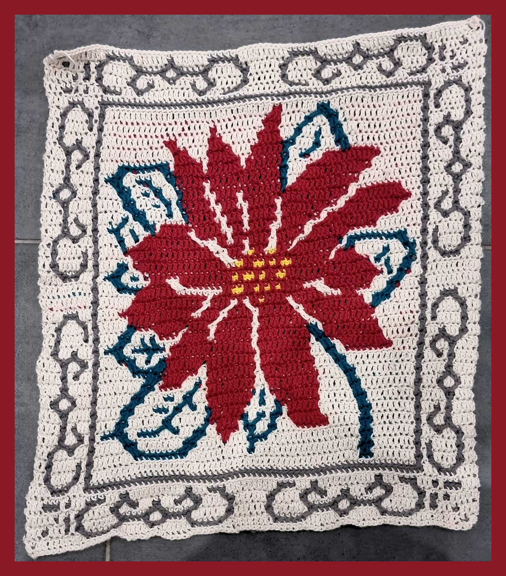 Birth flowers Poinsettia pattern