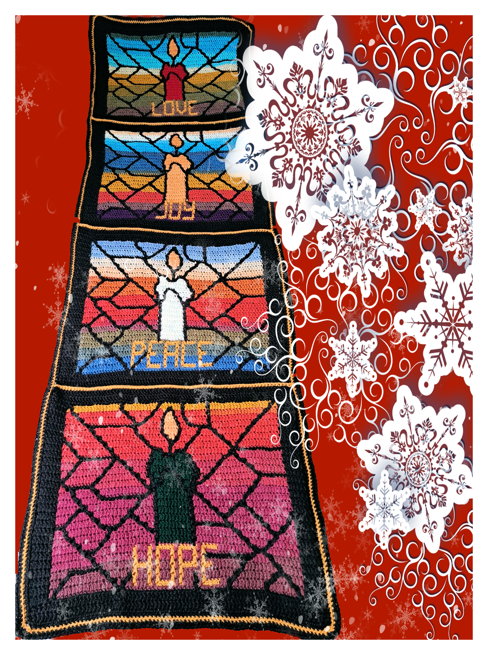 Mosaic Advent calendar 2025 pattern