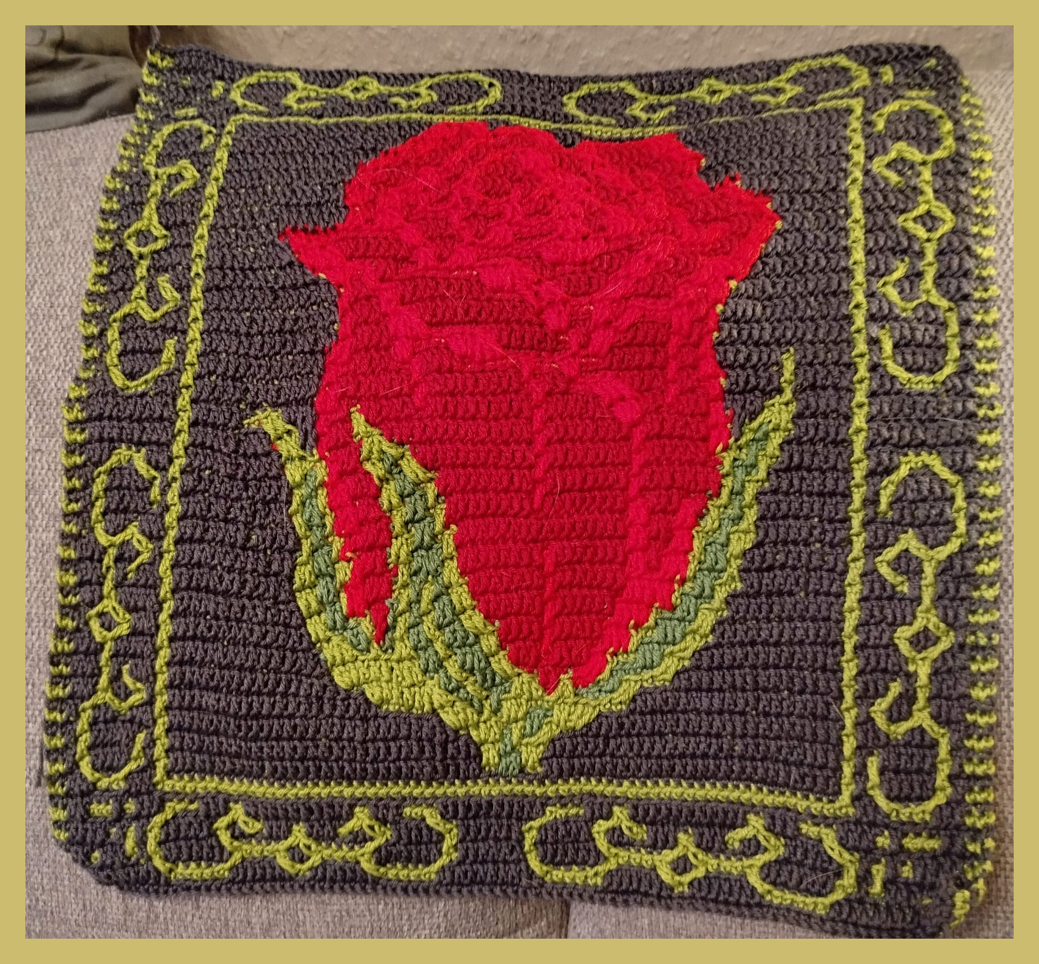 Mosaic Birth flowers 2 Roses pattern