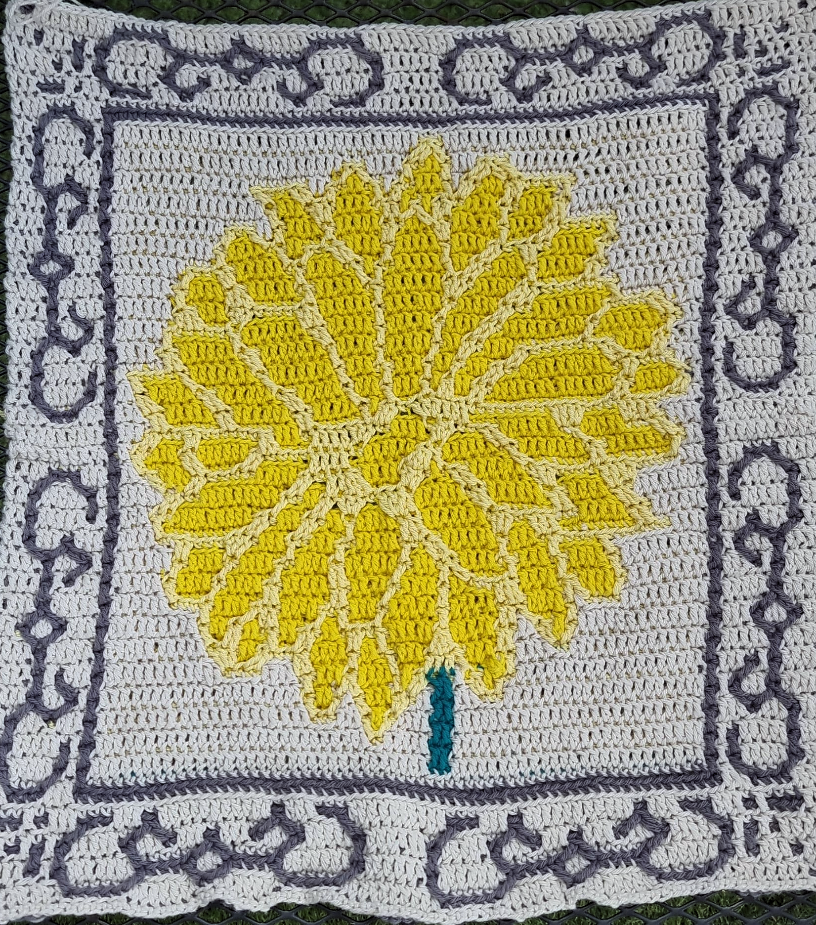 Mosaic Birth flowers Aster pattern