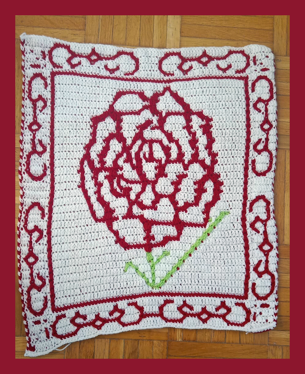 Mosaic Birth flowers carnation pattern