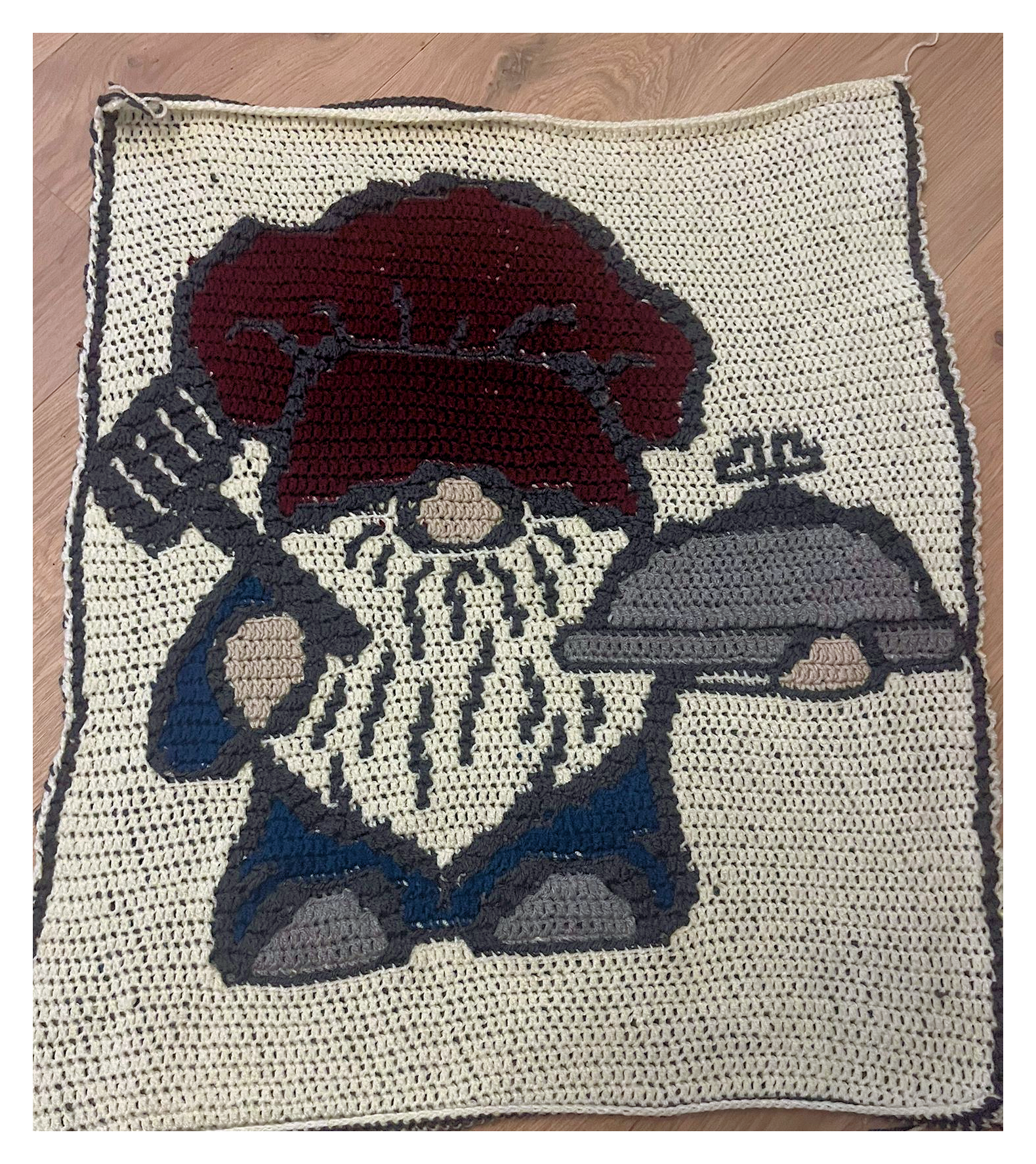 Mosaic Chef gnome pattern
