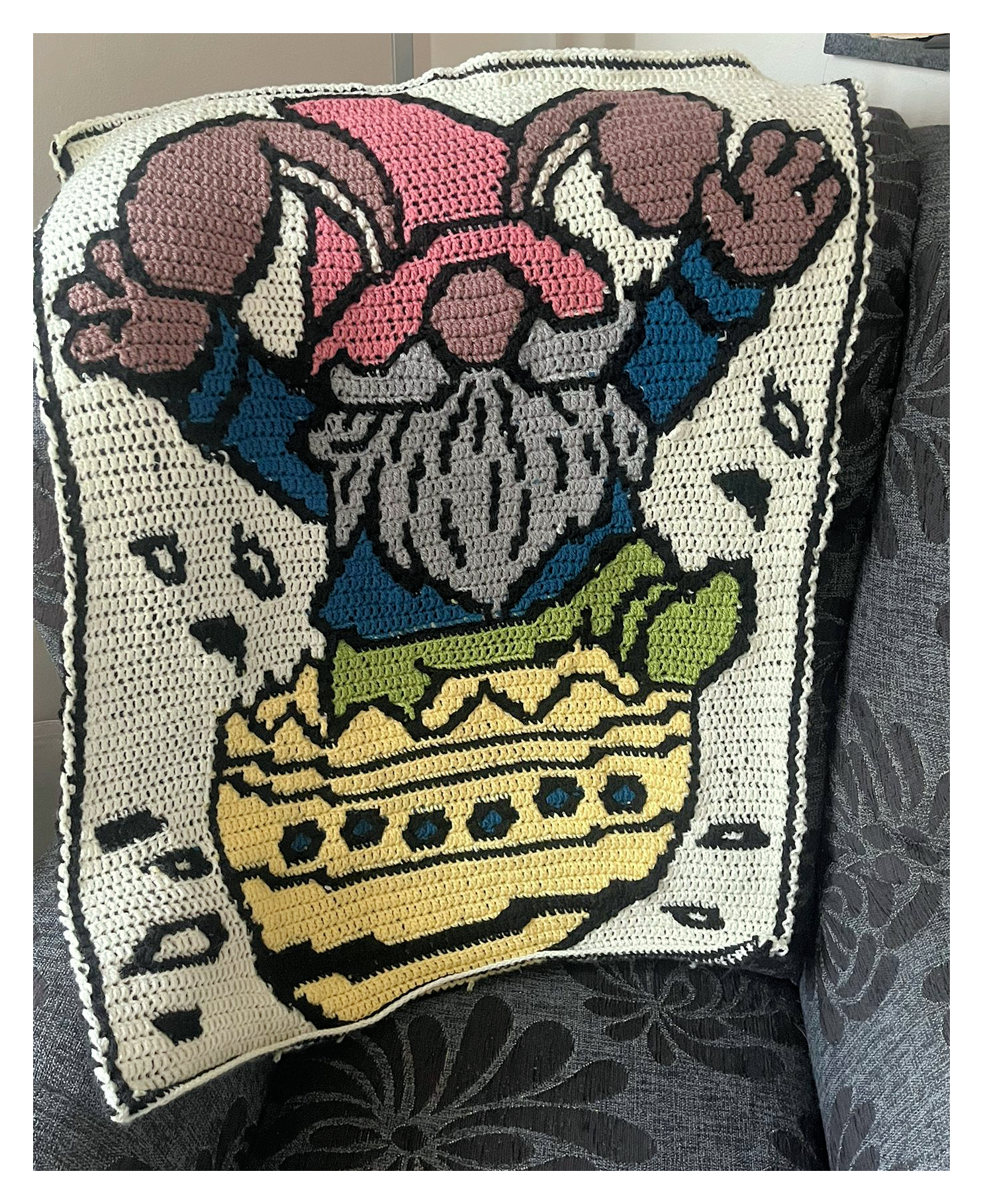 Mosaic Easter bunny Gnome pattern