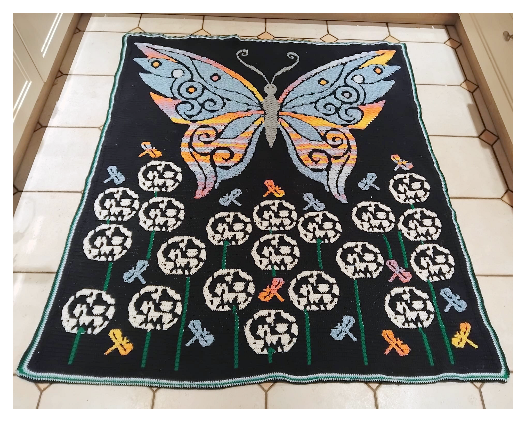 Mosaic lucky Butterfly pattern