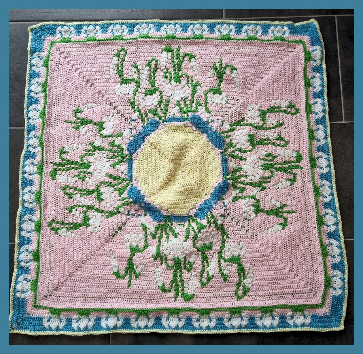 Mosaic Snowdrops love pattern