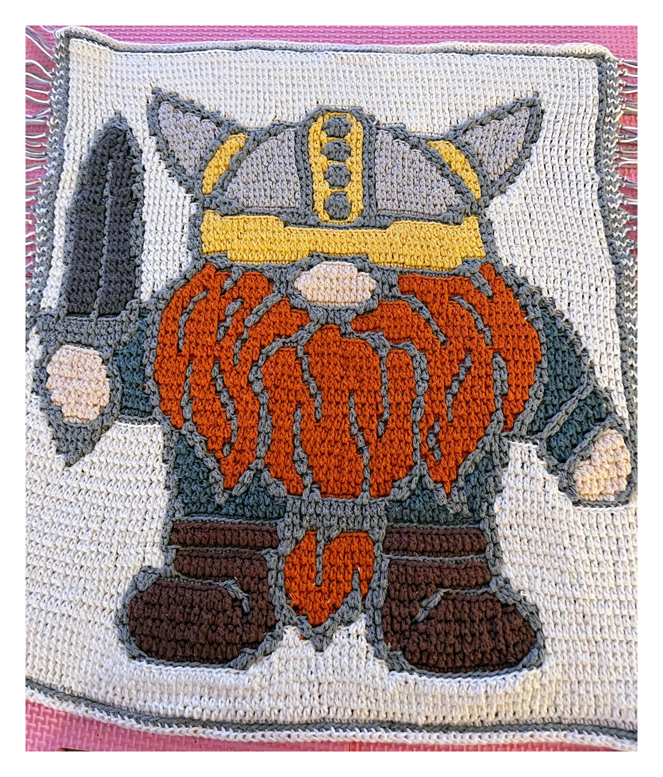Mosaic Viking Gnome pattern