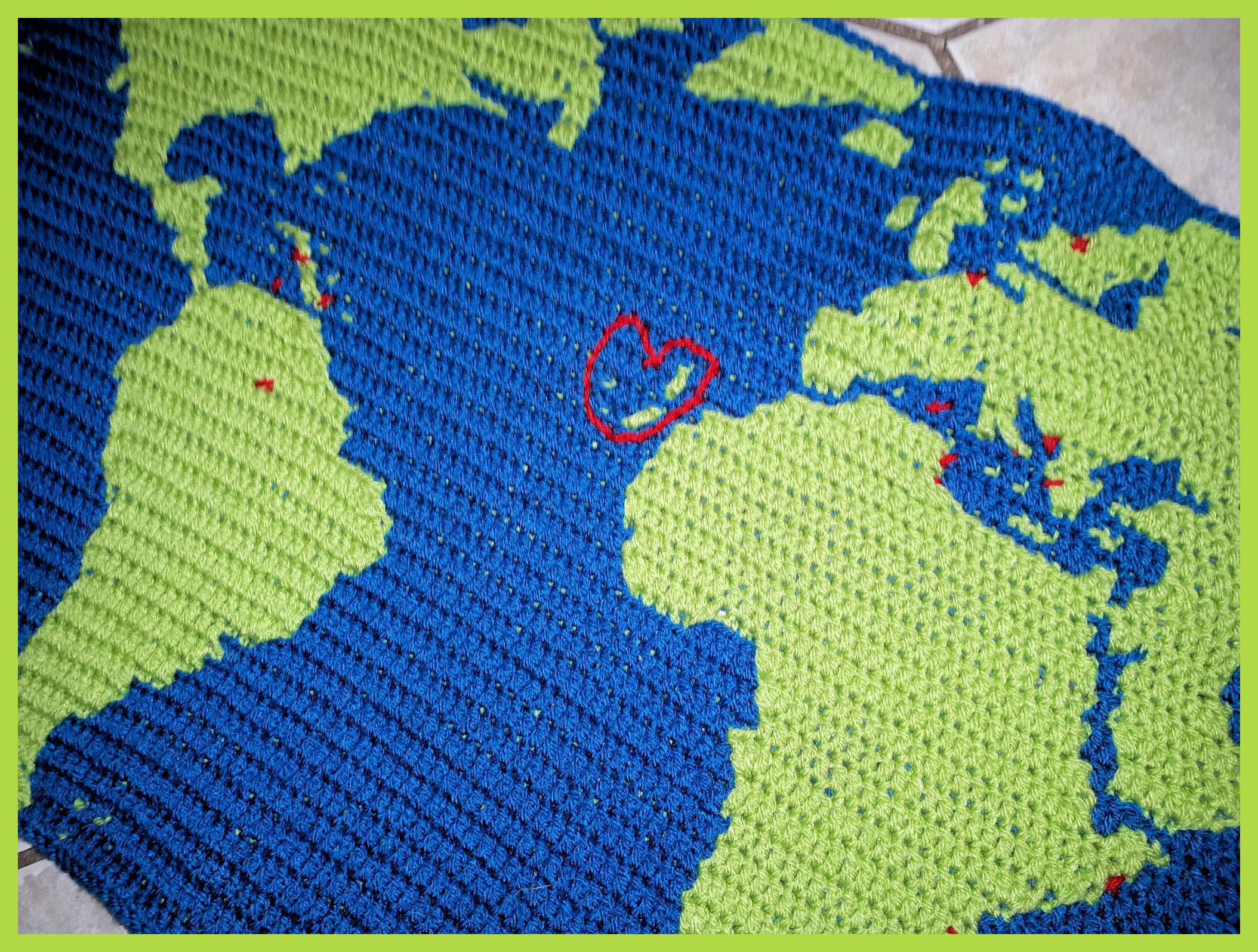 Mosaic World map pattern