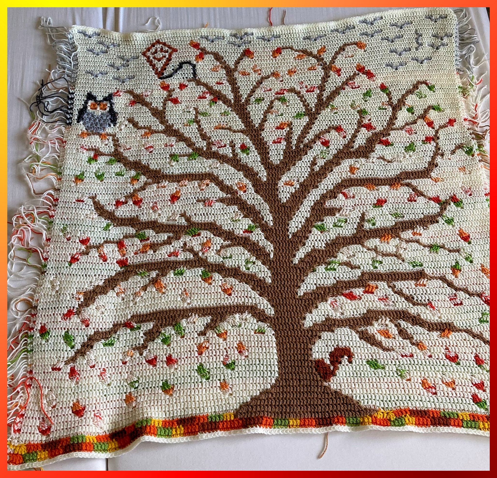 Seasons Mosaic Blanket Autumn pattern