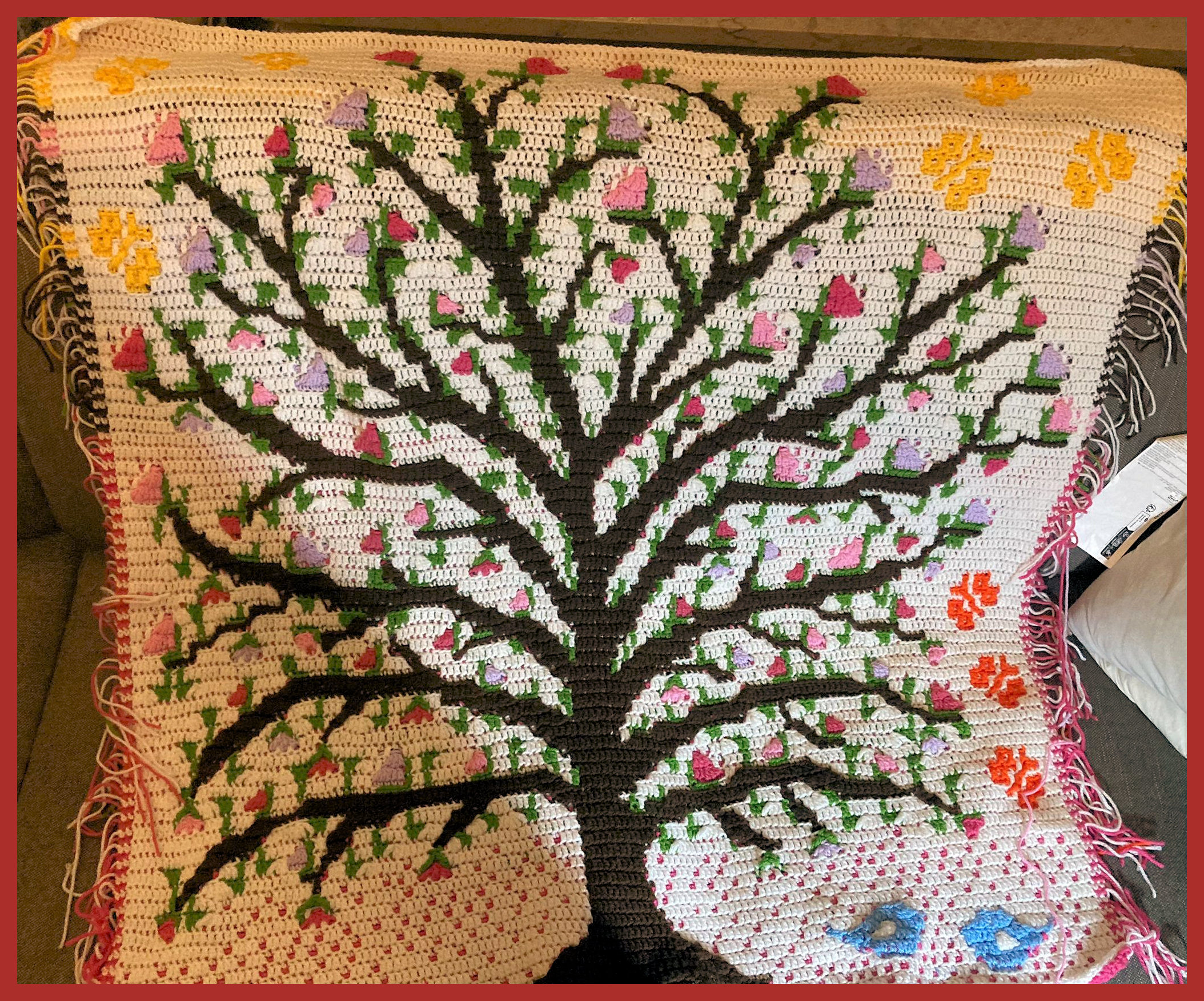 Seasons Mosaic Blanket Spring pattern