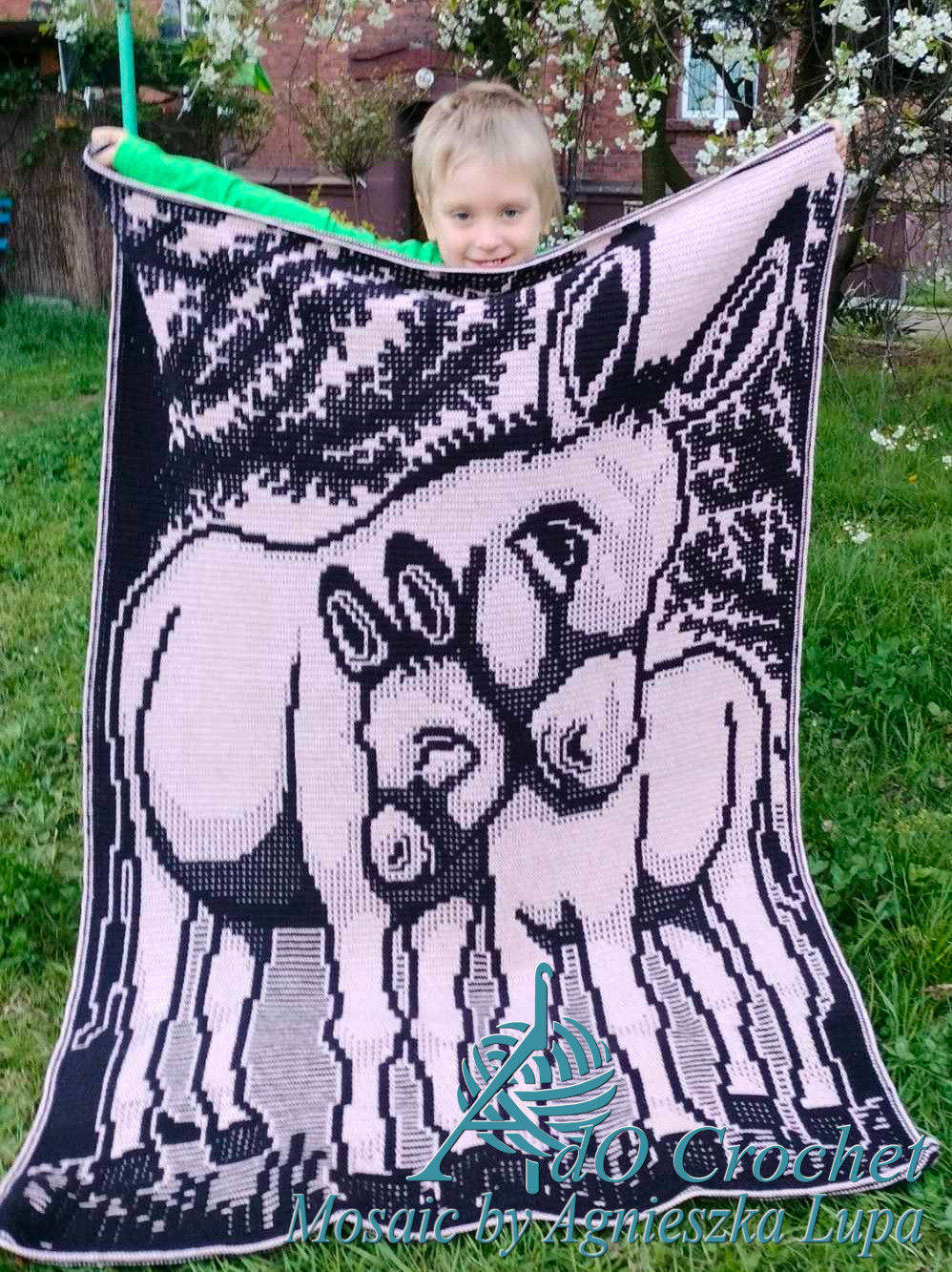 Donkeys, mother and foal pattern