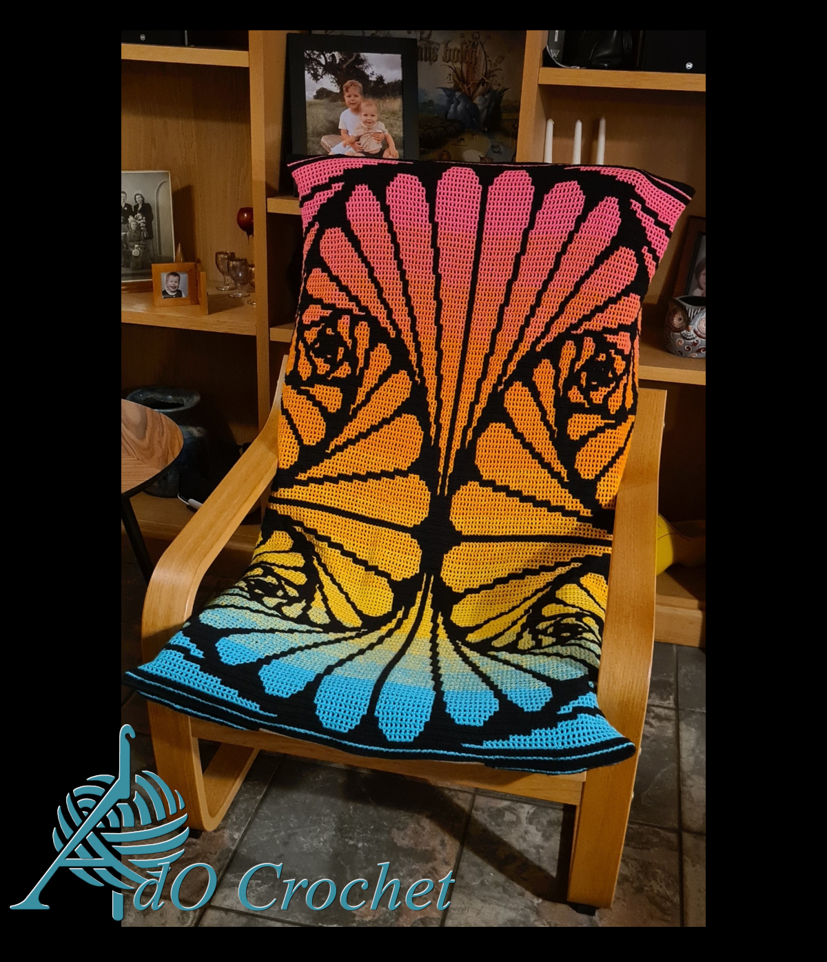 Fibonacci inspired throw pattern