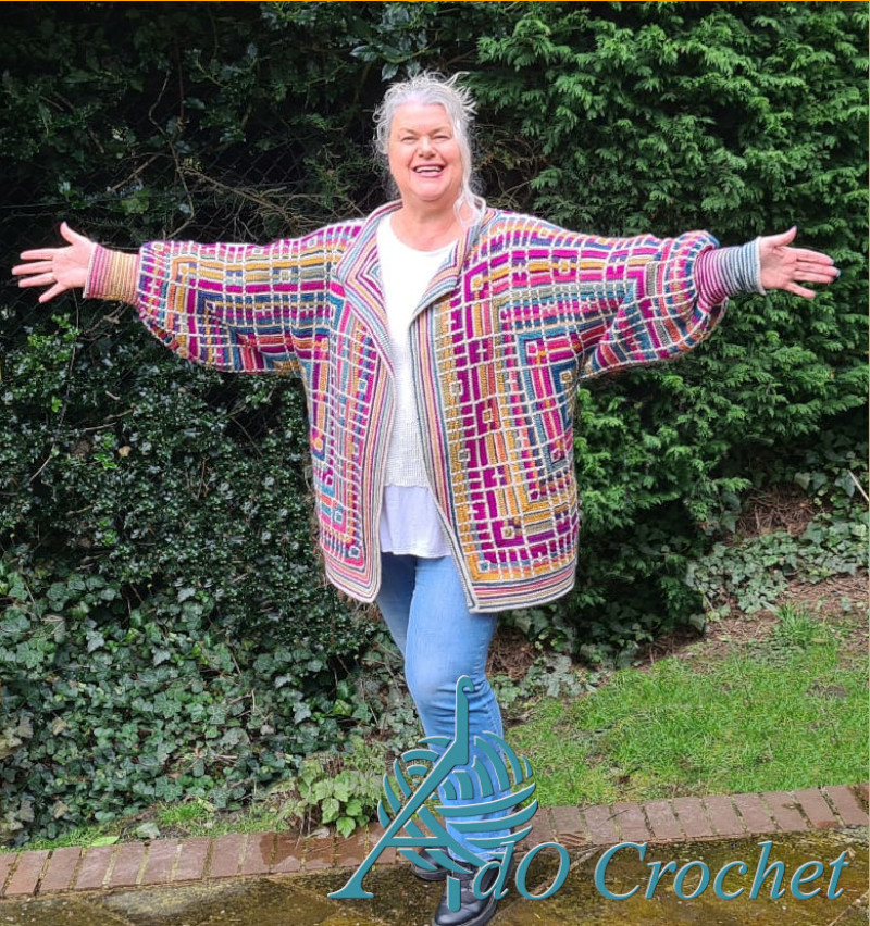 Hexagon Cardigan and lapthrow pattern