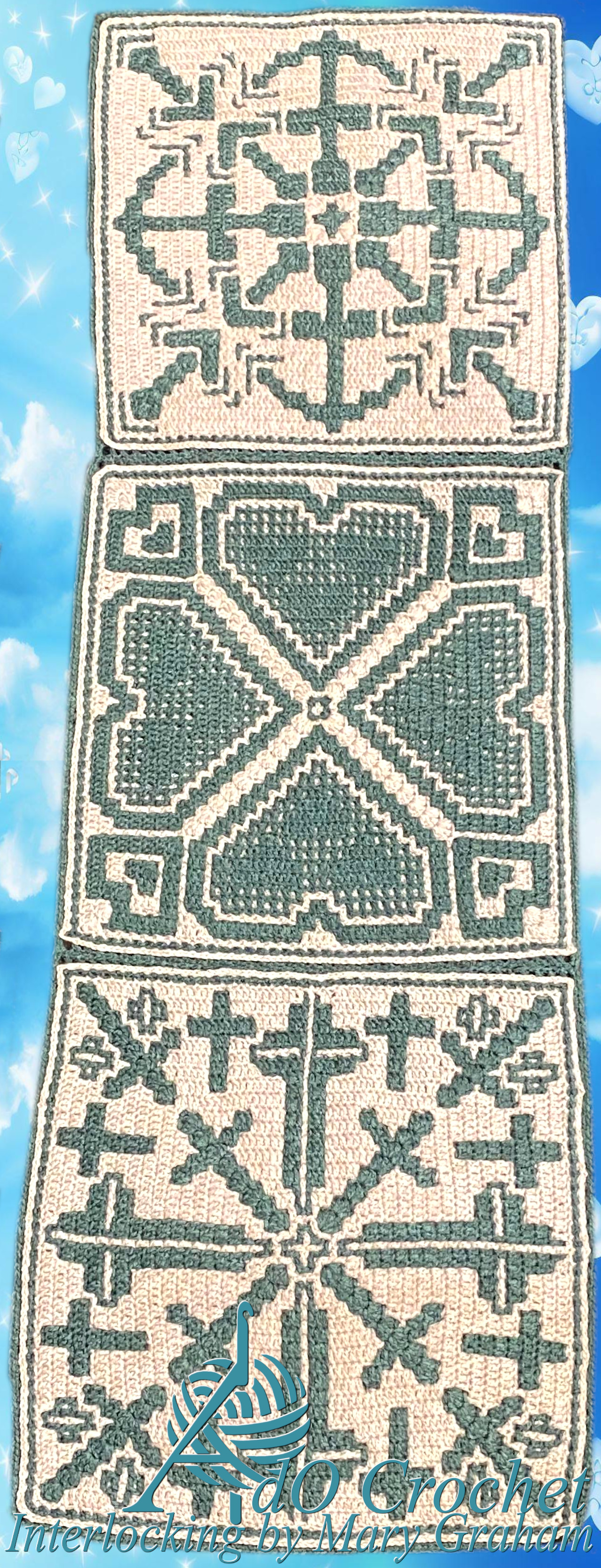 Hope Faith Love afghan squares pattern