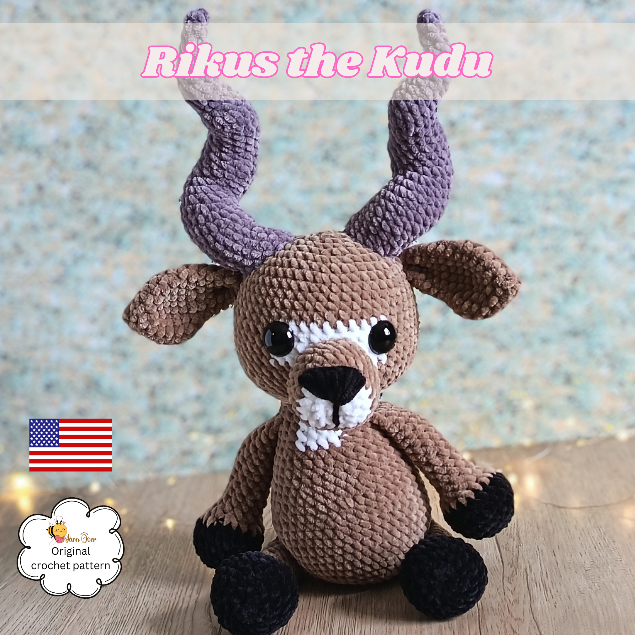 Crochet Kudu pattern, (Rikus the Kudu)