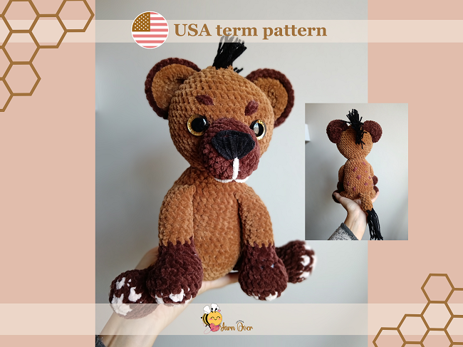 Crochet Pattern for Buzz the Hyena
