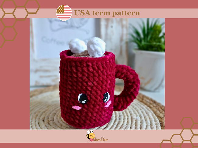 Crochet Christmas mug pattern