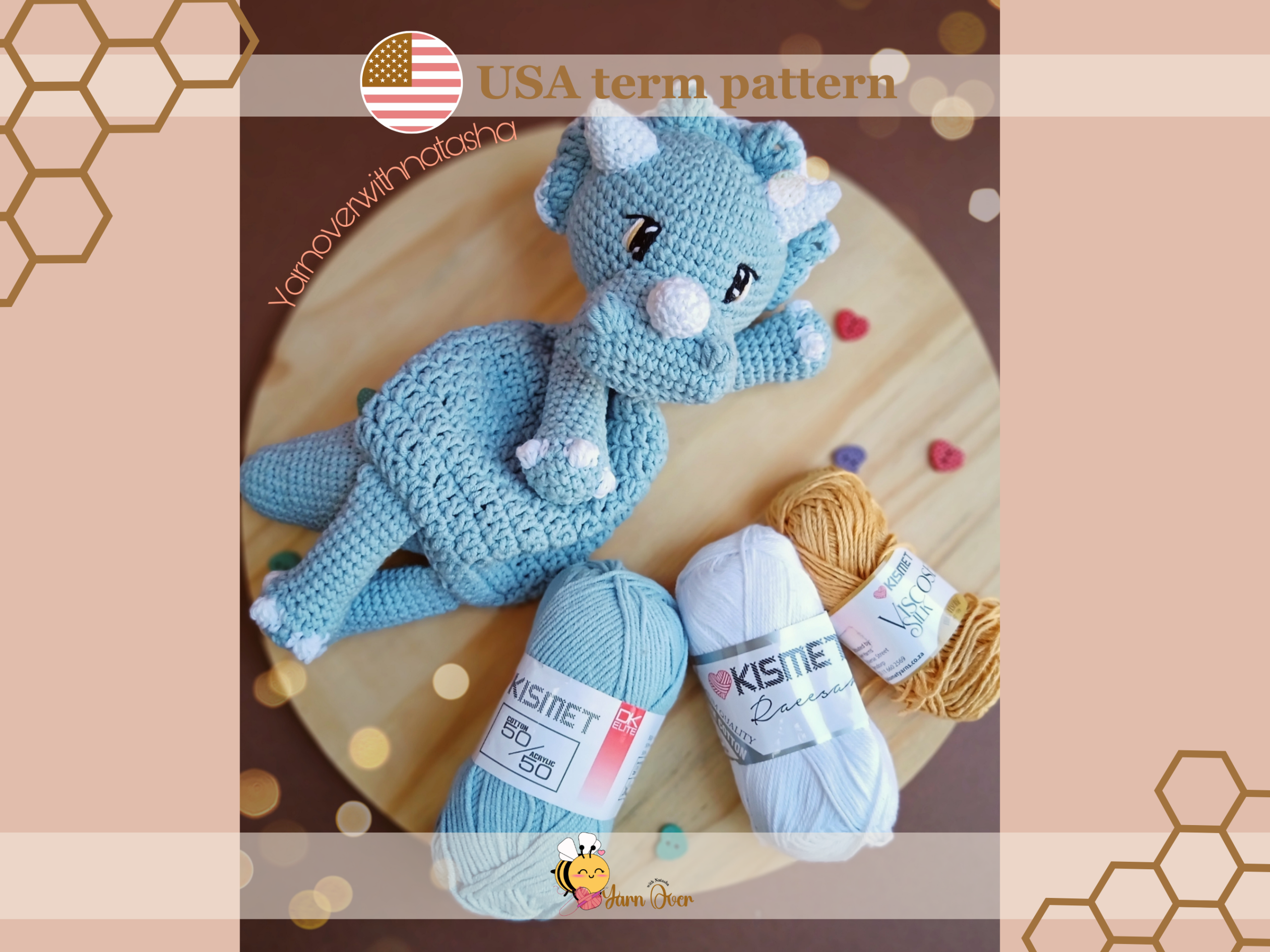 Triceratops cuddle me pattern