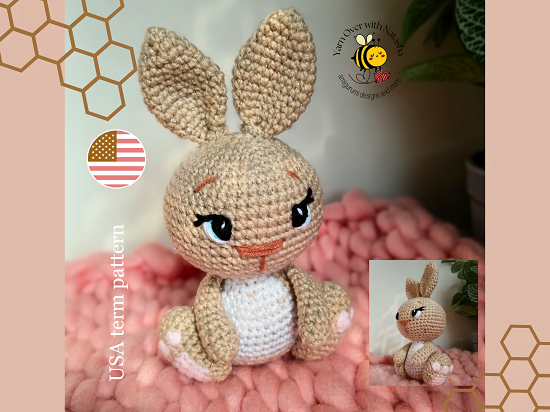 Stuffed crochet Easter bunny pattern
