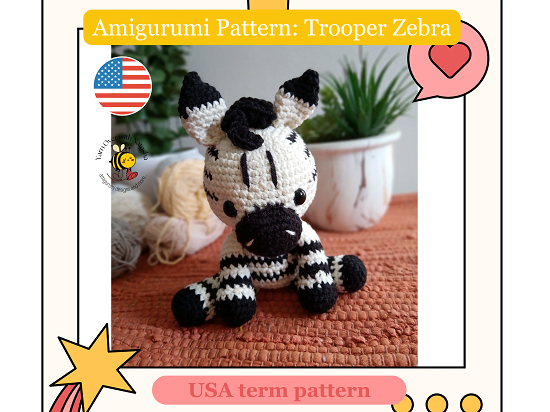 Trooper the Zebra- PDF Pattern