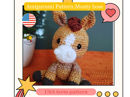 Crochet toy horse PATTERN,