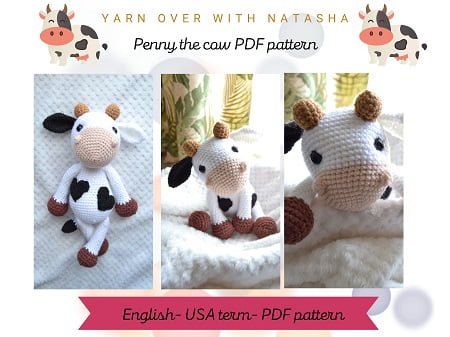 Crochet cow pattern - Penny