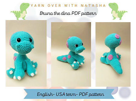 Bruno the dinosaur - Crochet pattern