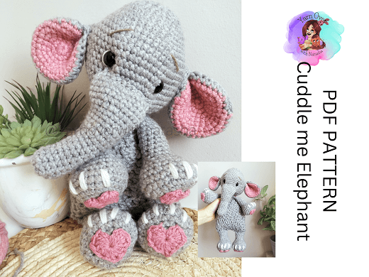 Elephant cuddle me - PATTERN